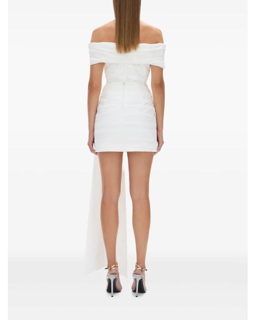 Rachel Gilbert White Schulterfreies Camille Oberteil Mit Drapierung