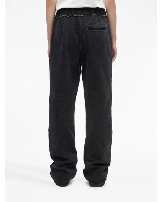 3.1 Phillip Lim Black Drawstring Straight-Leg Trousers