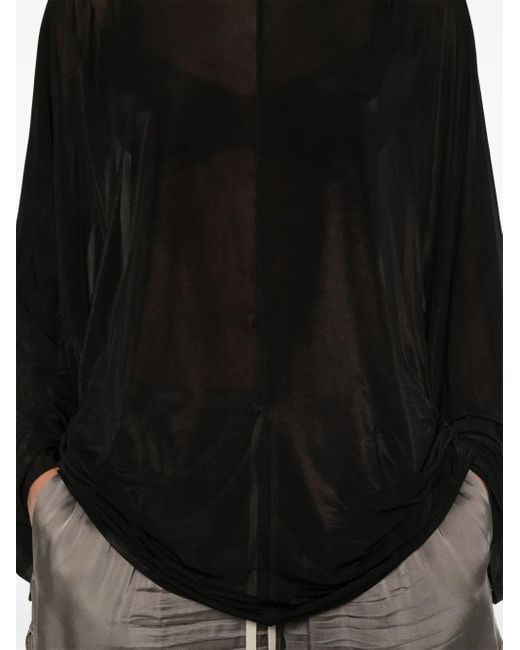 Rick Owens Black Hooded Tunic