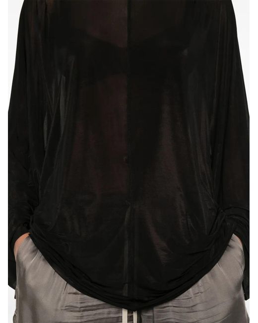 Rick Owens Black Hooded Tunic