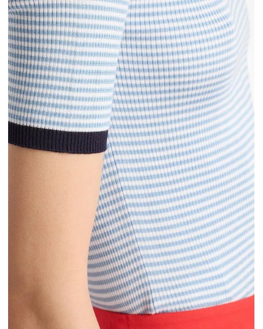 Pull Rayé À Col Rond Prada en coloris Blue