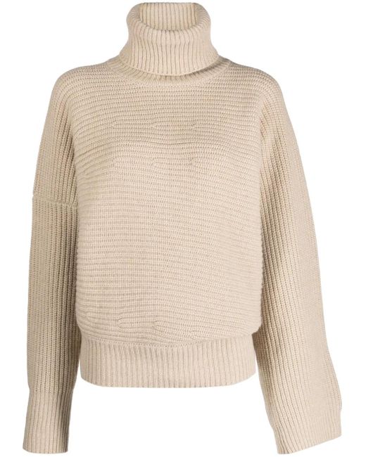 Stella McCartney Natural Regenerated-Cashmere Cape Jumper