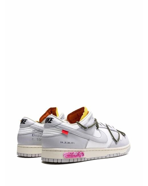 NIKE X OFF-WHITE White X Off- Dunk Low "Lot 22" Sneakers