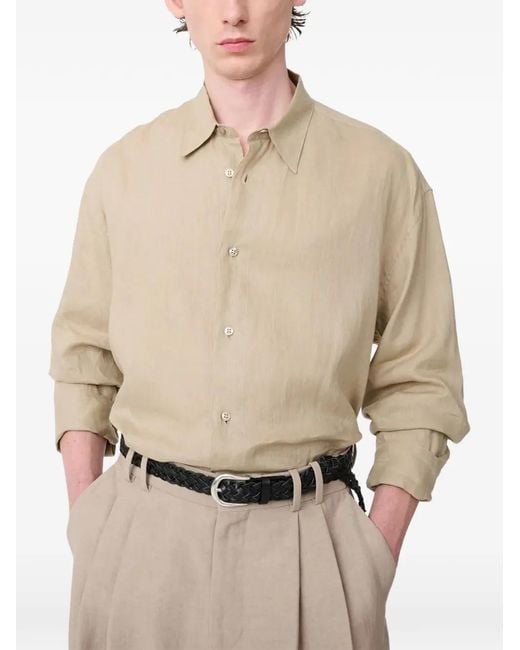 Studio Nicholson Natural Rafe Long-Sleeve Shirt for men