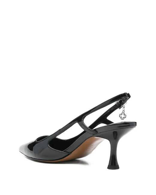 Maje Black Spitze Slingback-Pumps