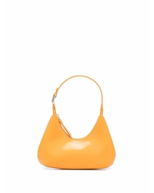 By Far Orange Mini Amber Shoulder Bag