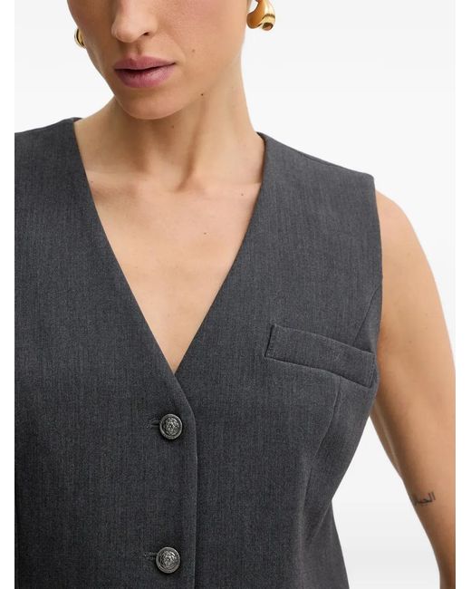 Guess Blue Joandra Buttoned Blazer Vest