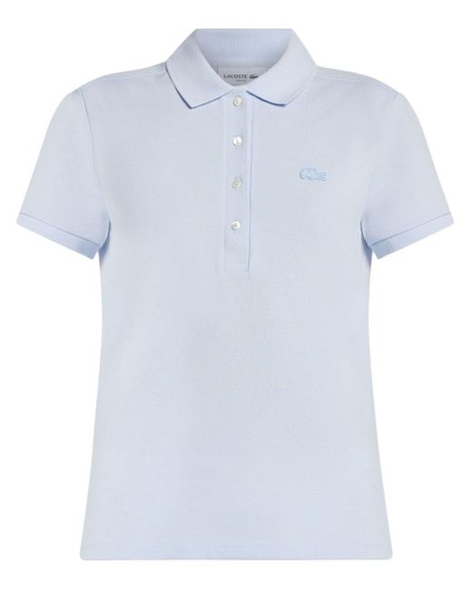 Lacoste White Logo-appliqué Polo Shirt