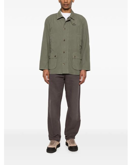 Barbour Green Ashby Buttonned-Pockets Jacket for men