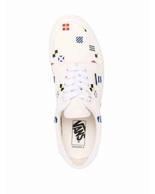 Vans White Og Style Low Top Sneakers for men