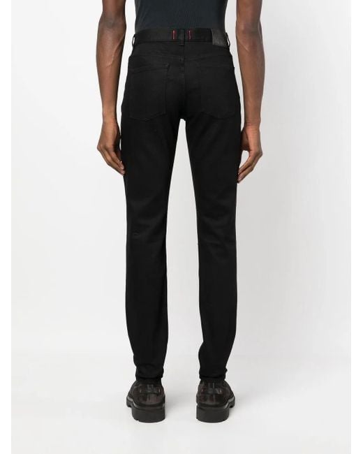 Zadig & Voltaire Black Logo-Patch Straight-Leg Jeans for men