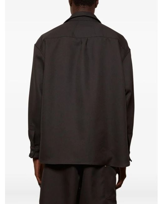 Rhude Black Embroidered-Logo Shirt for men