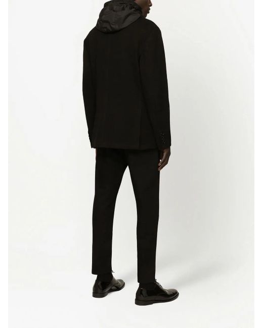 Dolce & Gabbana Black Padded Hooded Gilet for men