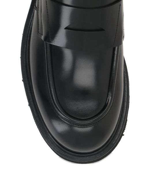 Premiata Black Leather Loafers for men