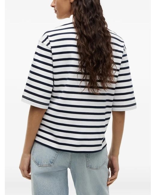 Tommy Hilfiger Blue Striped Short-Sleeve Polo Shirt