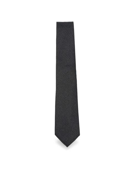 Canali White Patterned Silk Tie for men