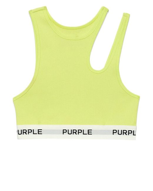 Purple Brand Yellow Cropped-Oberteil mit Cut-Out