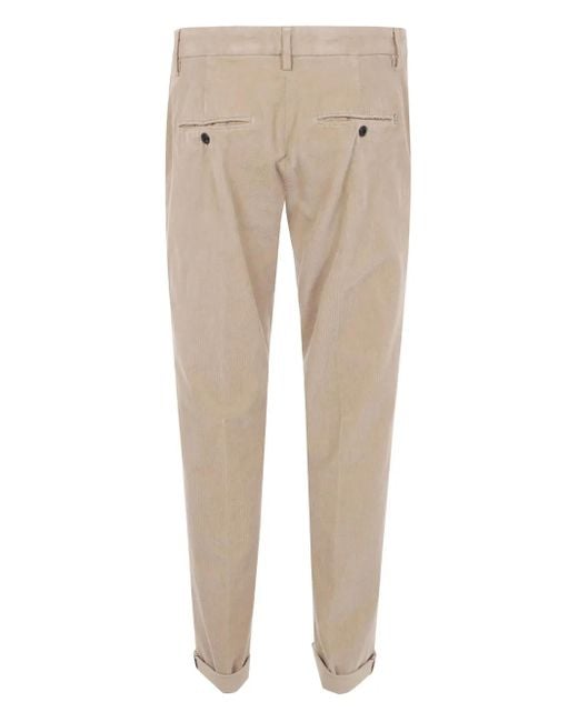 Dondup Natural Corduroy Cuffed Trousers for men
