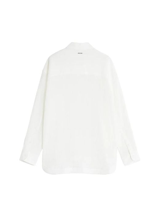 Maison Kitsuné White Buttoned Textured Shirt