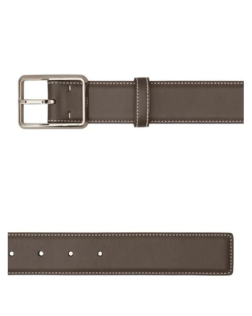 Tod's Brown Square Buckle Basic Belt for men