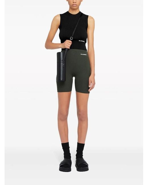 Jil Sander Black Logo Print Top