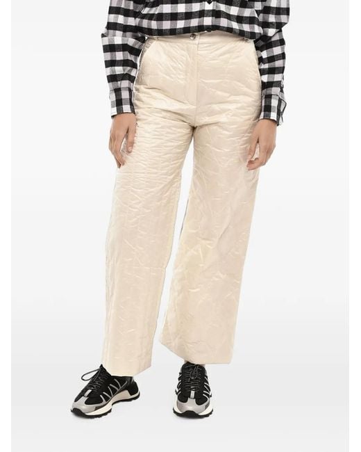 Woolrich Natural Padded Wide-Leg Trousers