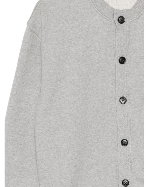 Low Classic Gray Button-Up Sweatshirt