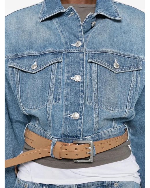 JULIE KEGELS Blue Cropped Denim Jacket