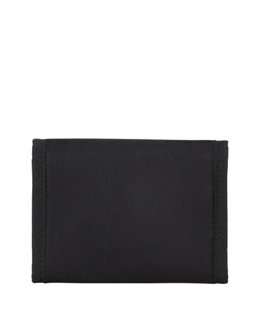 Karl Lagerfeld Blue Tri-Fold Logo-Patch Wallet for men