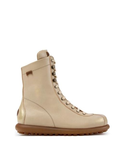 Camper Natural Pelotas Ariel Lace-Up Ankle Boots