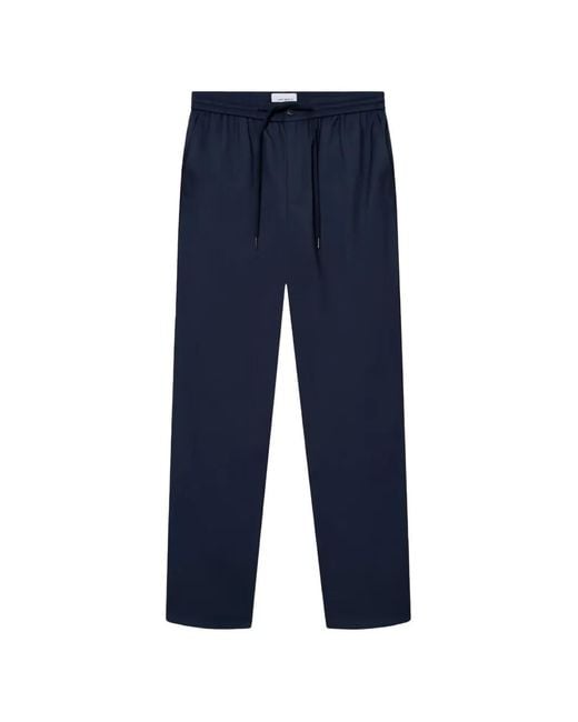 Les Deux Blue Como Tapered Drawstring Trousers for men