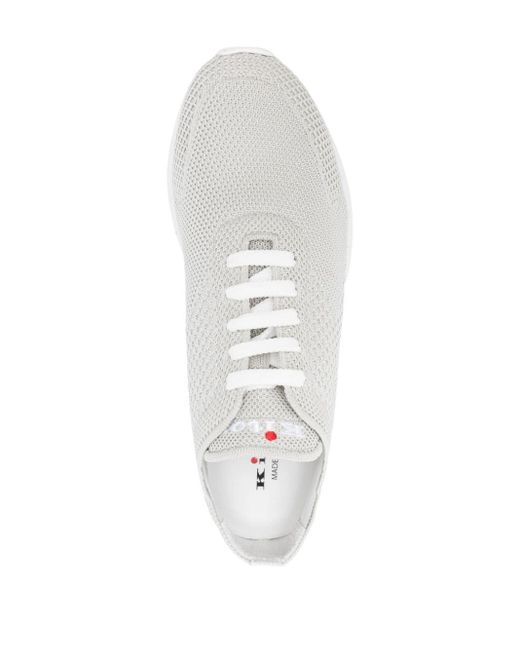 Kiton Gebreide Sneakers Met Geborduurd Logo in het White voor heren