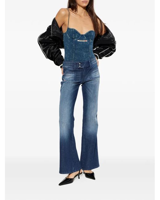 DIESEL Blue Mini Effect Adjustable Bodysuit