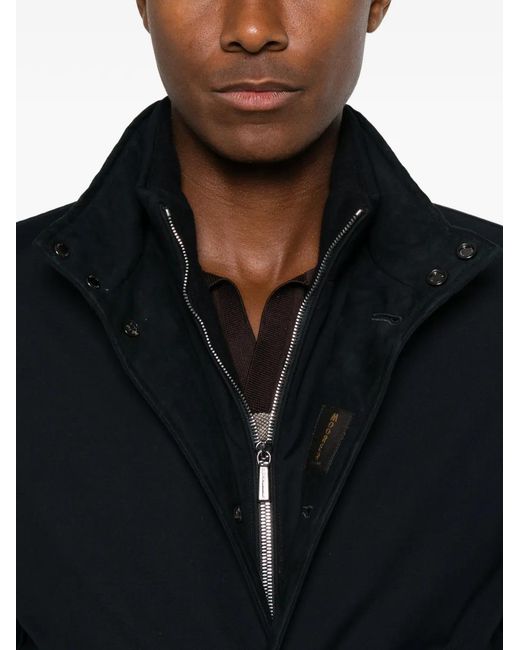 Moorer Blue Janson Bomber Jacket for men
