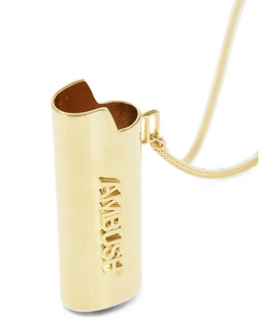 Ambush White Lighter-Holder Pendant Necklace
