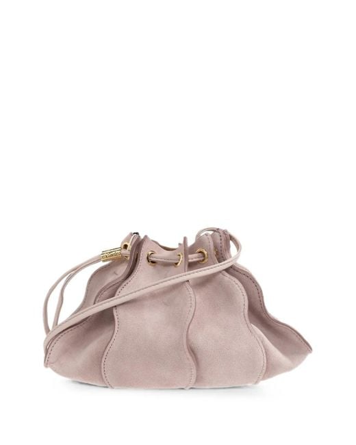 Ulla Johnson Pink Small Adria Wavy Bucket Bag