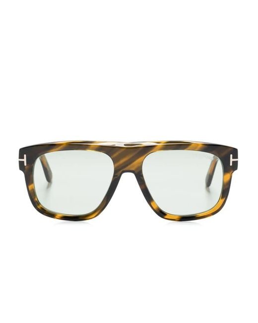 Tom Ford Brown Square-Frame Sunglasses