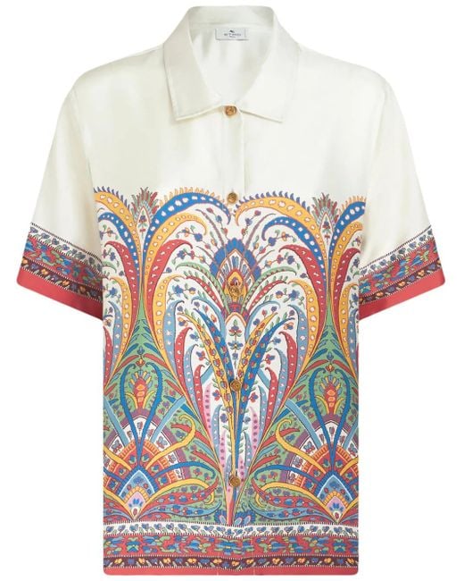 Etro Blouse Met Luipaardprint in het White