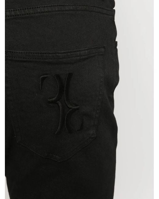 Billionaire Black Mid-Rise Straight-Leg Jeans for men