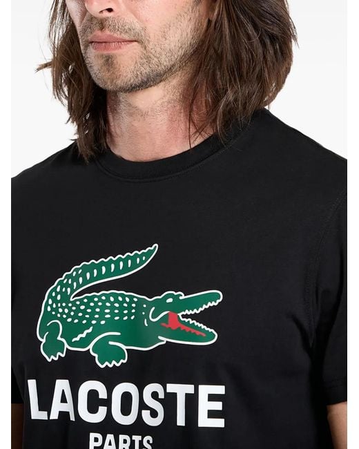 Camiseta De Algodón Lacoste de hombre de color Black