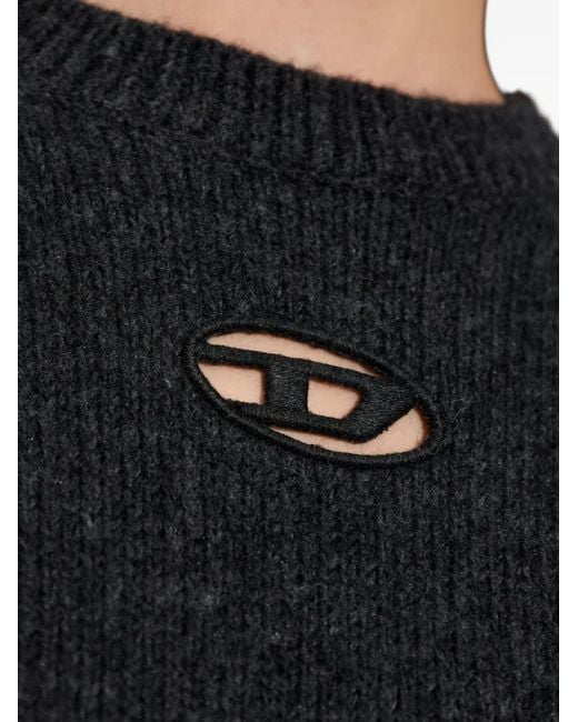 DIESEL Blue M-Areeta Logo Cut-Out Sweater