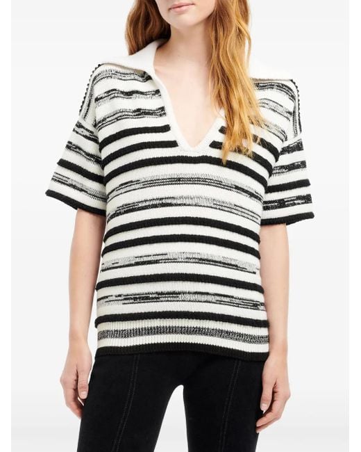 Barrie Gestreepte Polotop in het White