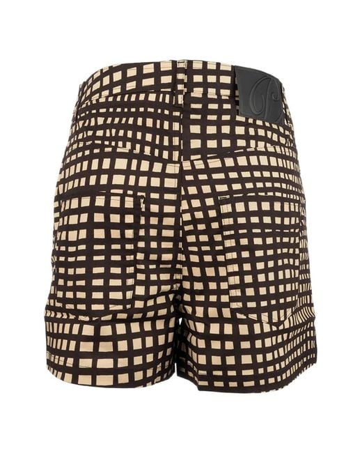 Pence Black Gingham-Pattern Shorts