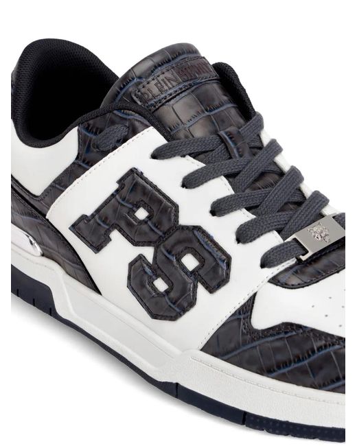 Philipp Plein White Patch Cocco Sneakers