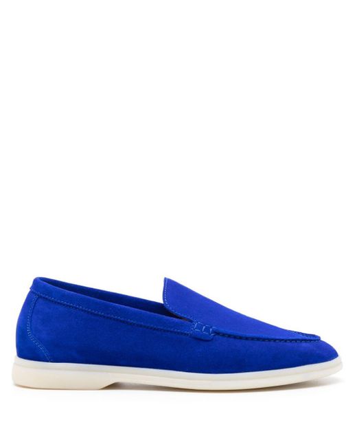 Scarosso Blue Ludovica Suede Loafers