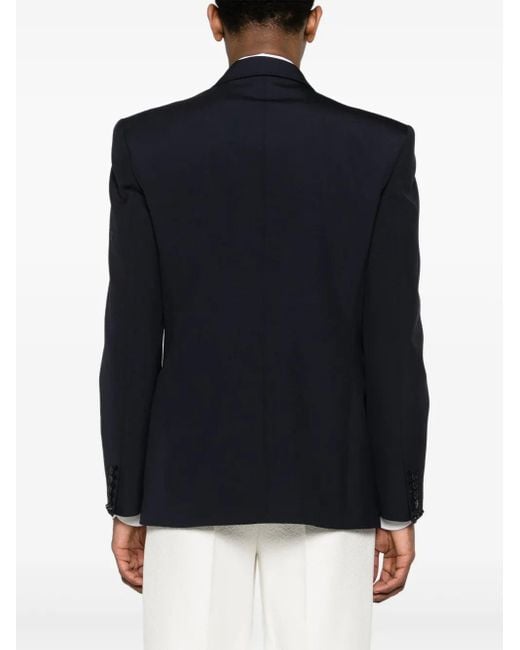Valentino Garavani Black Notched-Lapels Single-Breasted Blazer for men