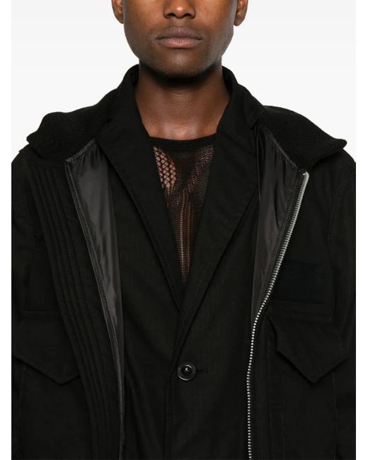 Sacai Black Multi-Pocket Jacket for men