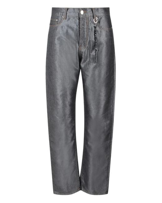 DARKPARK Gray Shiny Straight Jeans