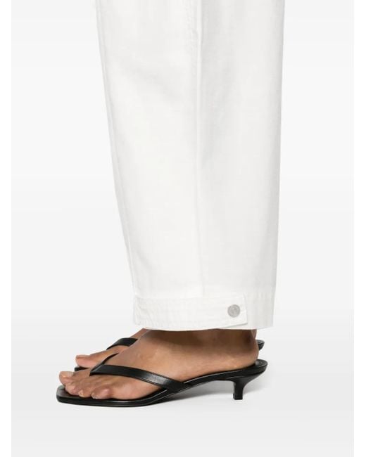 FRAME White Wide-Leg Cargo Trousers