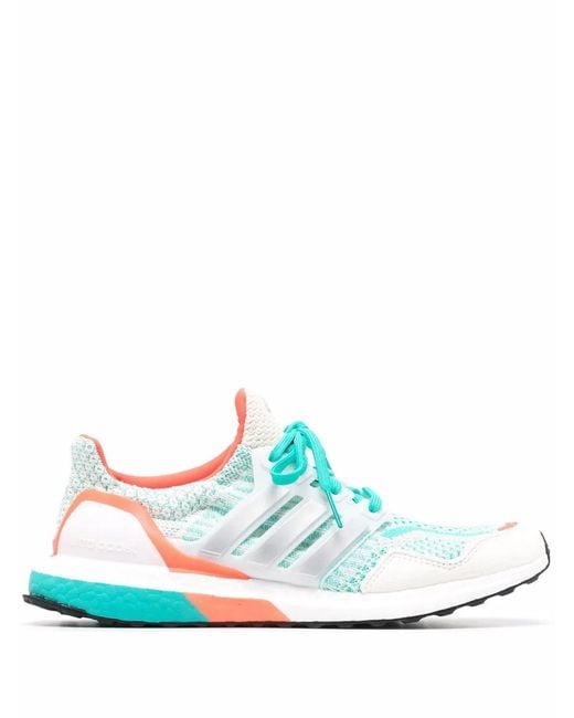 Adidas White Colour-Block Low-Top Sneakers